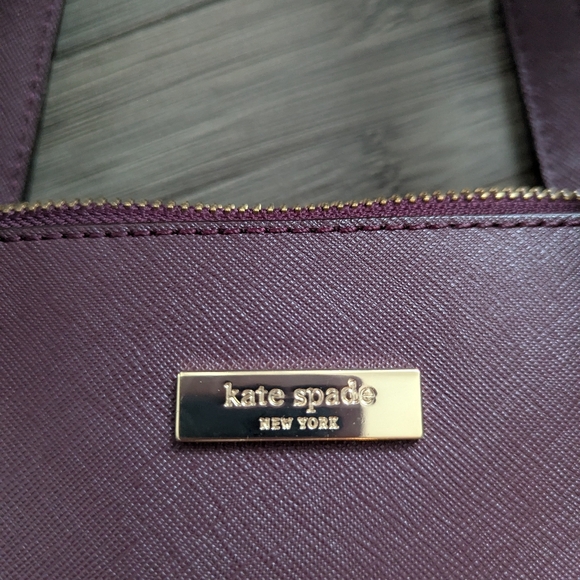 Kate Spade Newbury Lane Tote Satchel Purse Bag Burgundy Wine